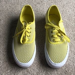 VANS Yellow Mesh Sneakers